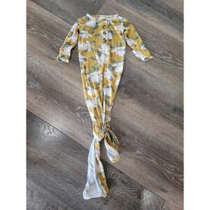 Lou Lou Baby Girl Sleep Gown Knot Tie Bottom Newborn Gardenia‎ #3